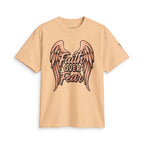 Faith Over Fear T-Shirt — Angel Wings Inspirational Christian Tee