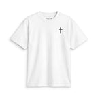 T-Shirt — Minimal Cross Chest Tee | Christian Faith Shirt
