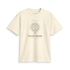 Faith Cross T-Shirt — "Trust More" Inspirational Christian Tee