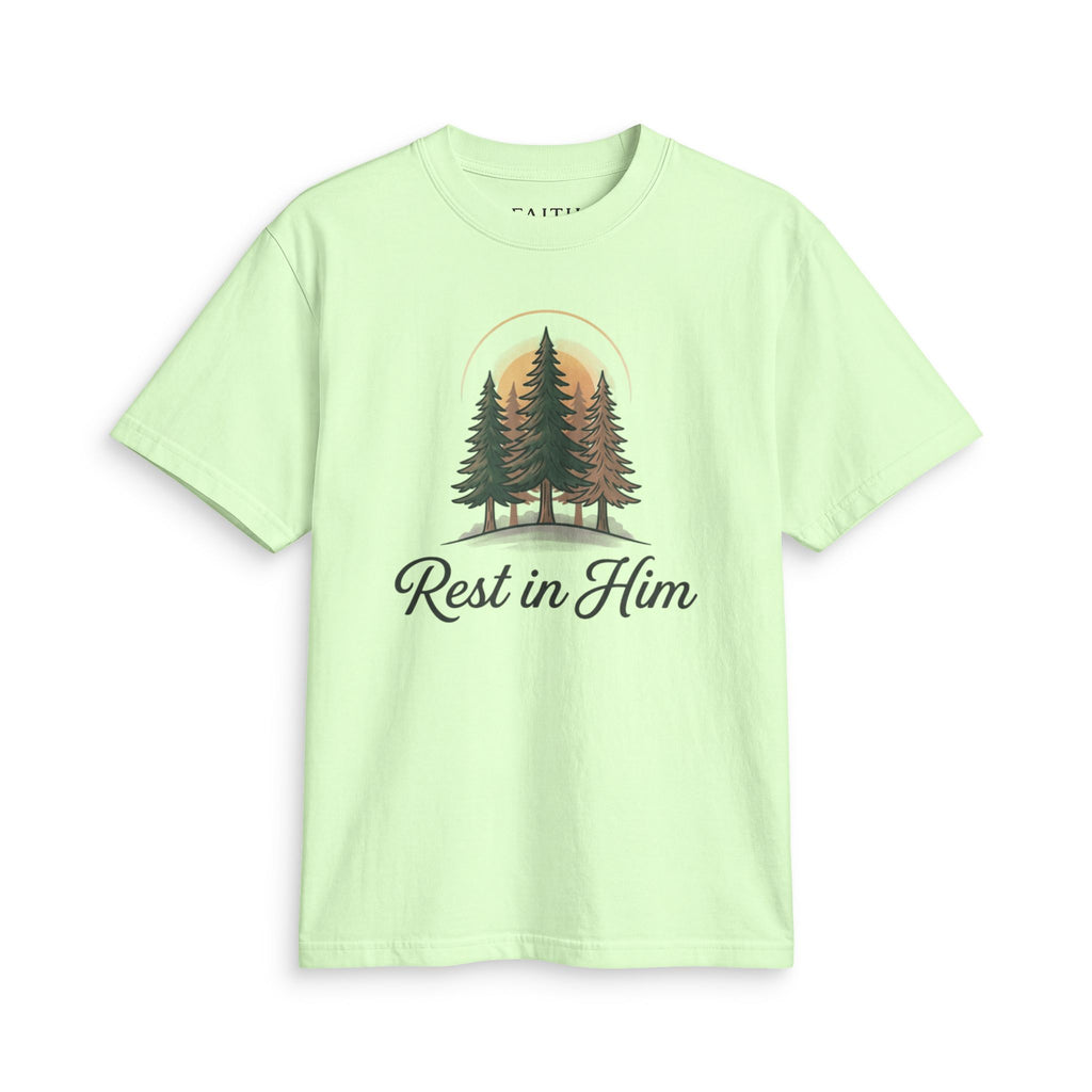 Rest in Him T-Shirt — Christian Nature Graphic Tee