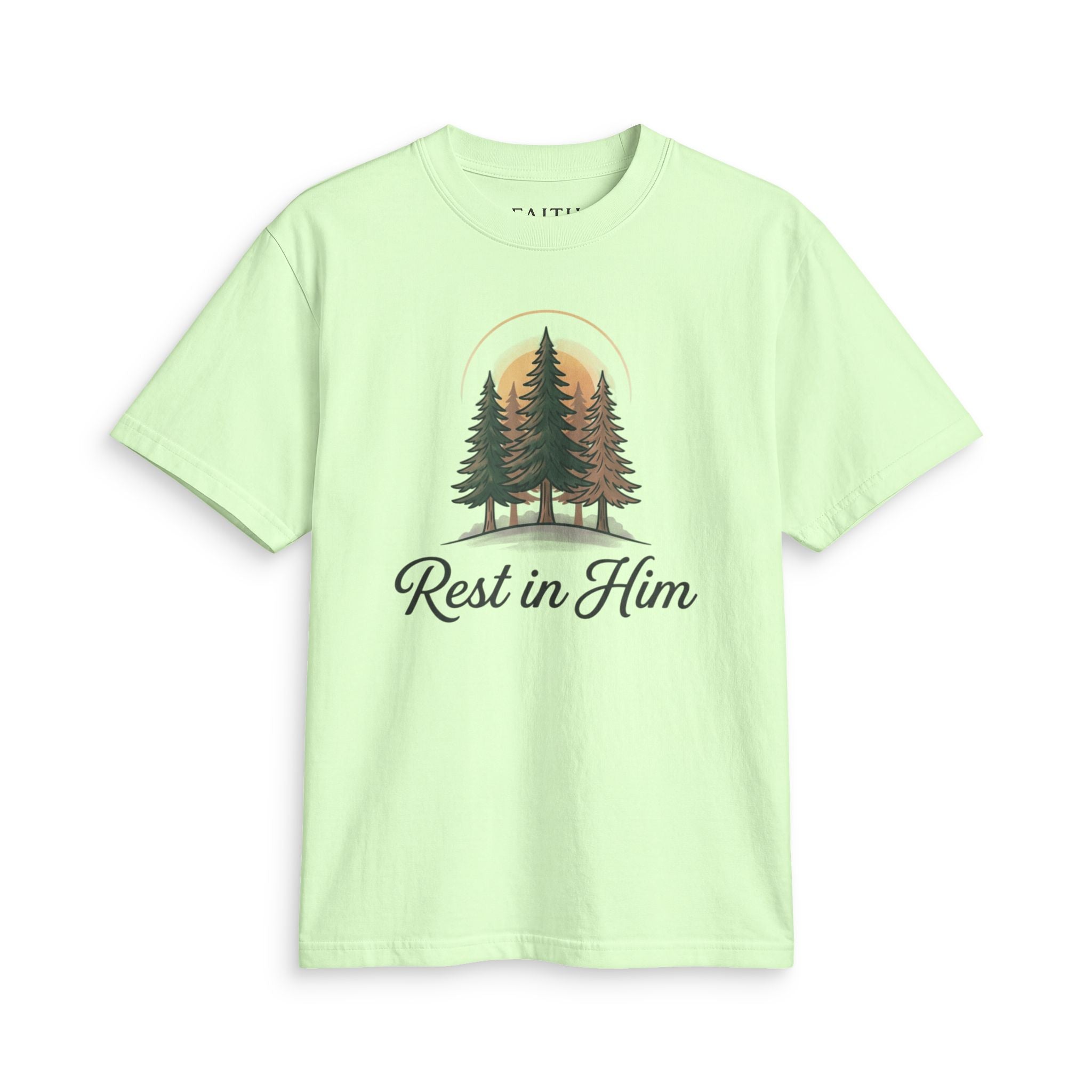 Rest in Him T-Shirt — Christian Nature Graphic Tee