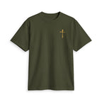 Minimal Gold Cross T‑Shirt