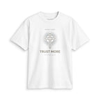 Faith Cross T-Shirt — "Trust More" Inspirational Christian Tee