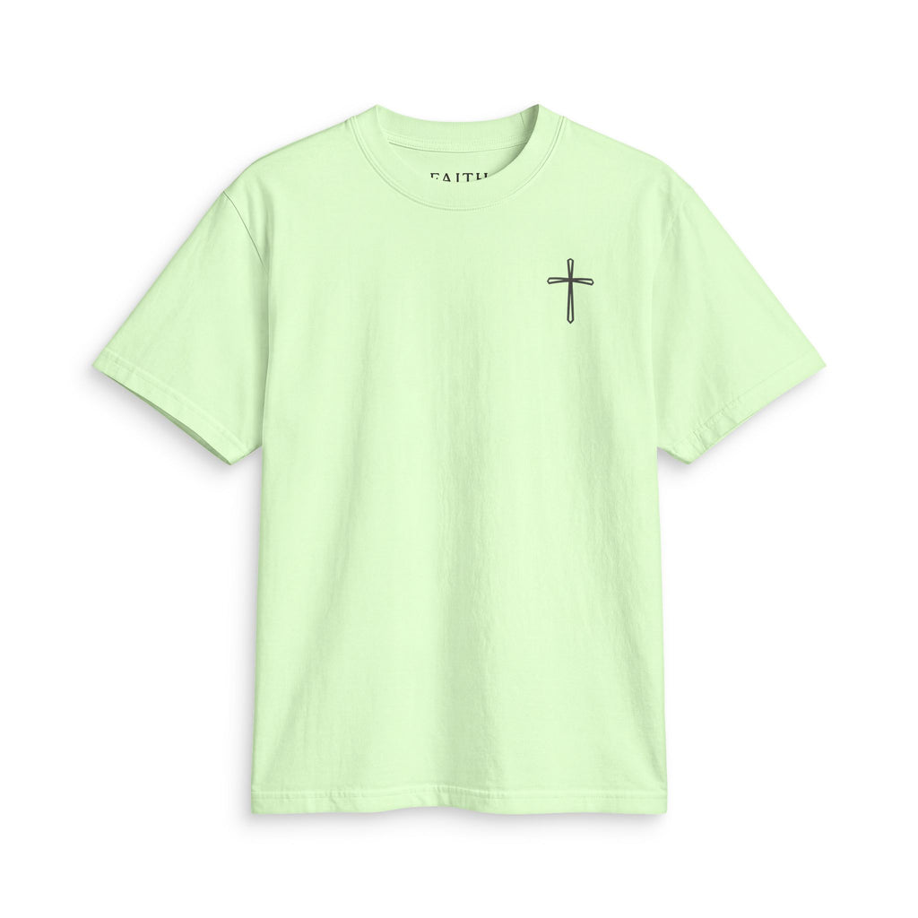 Christian Cross T-Shirt — Minimal Faith Chest Logo Tee