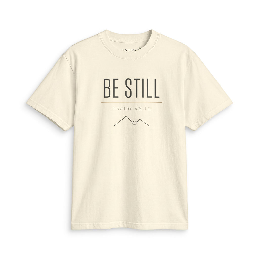 Be Still T-Shirt — Minimal Faith Graphic Tee for Quiet Reflection