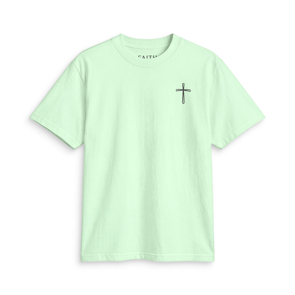 Christian Cross T-Shirt — Minimal Faith Chest Logo Tee