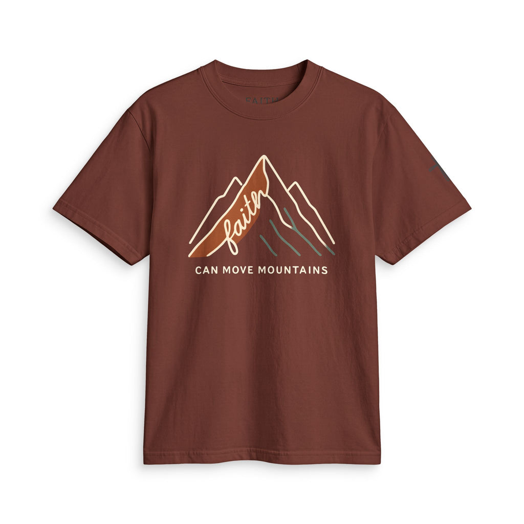 Faith Can Move Mountains T-Shirt — Inspirational Christian Mountain Graphic Tee