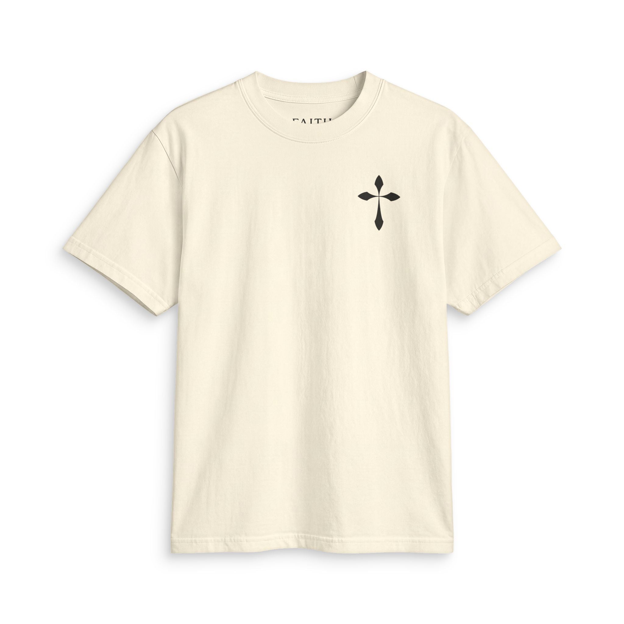 Cross Chest T-Shirt — Minimal Christian Faith Tee