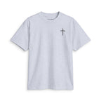 Christian Cross T-Shirt — Minimal Faith Chest Logo Tee