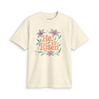 He Is Risen Floral Christian Tee — Soft Cotton Faith Shirt