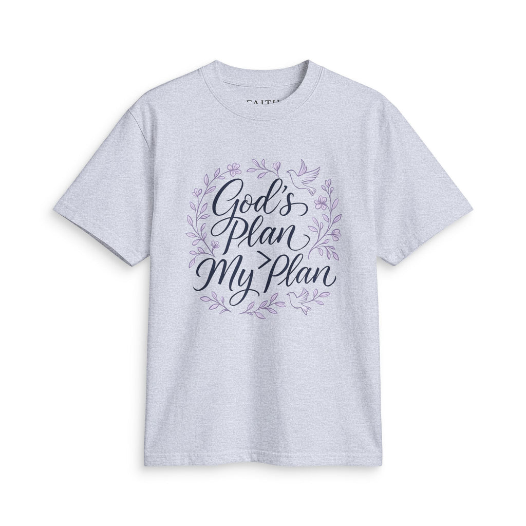 Faith Graphic T-Shirt — "God's Plan My Plan" Floral Tee