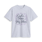 Faith Graphic T-Shirt — "God's Plan My Plan" Floral Tee