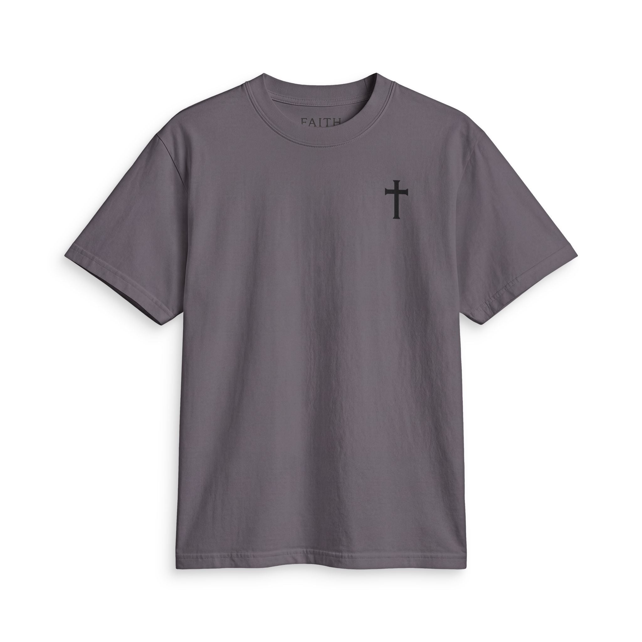 T-Shirt — Minimal Cross Chest Tee | Christian Faith Shirt