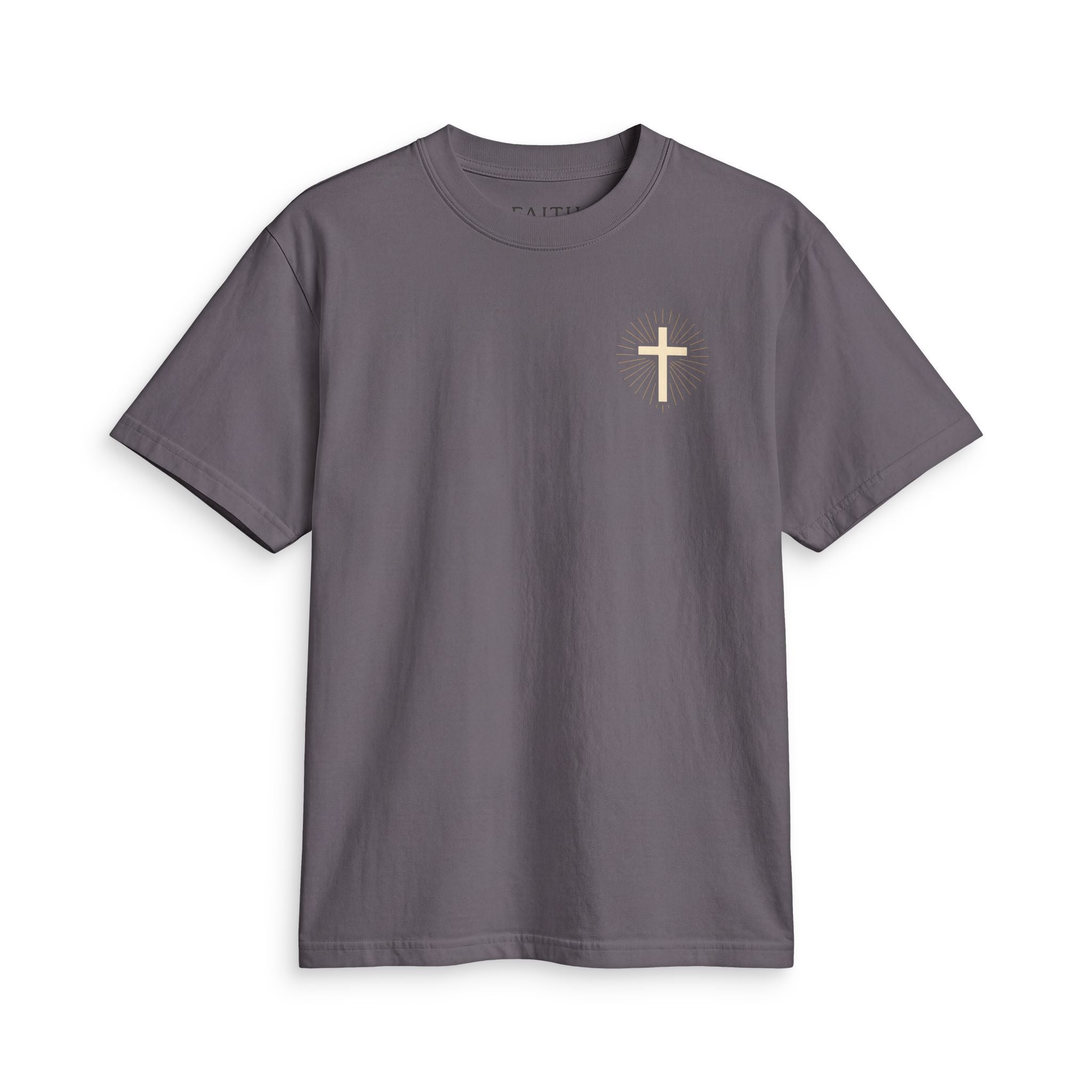 Minimal Gold Cross T-Shirt