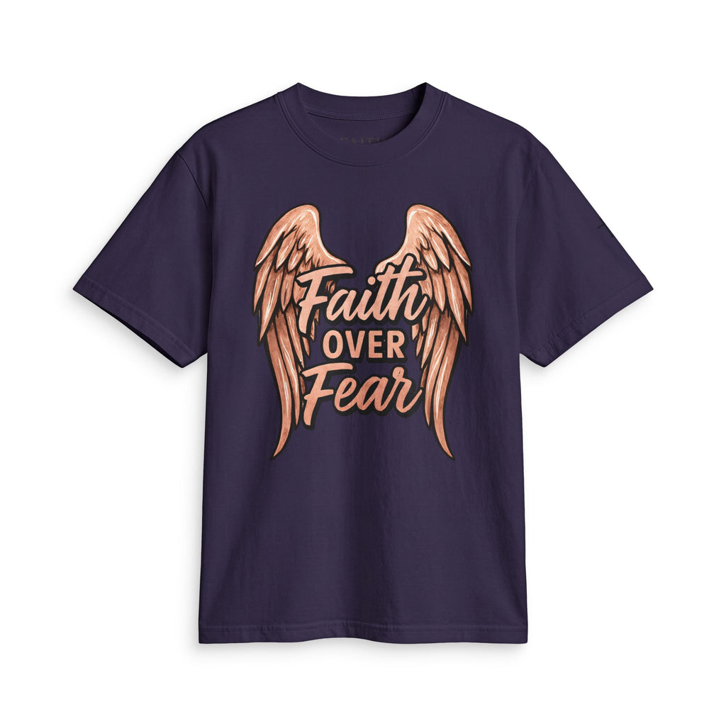 Faith Over Fear T-Shirt — Angel Wings Inspirational Christian Tee