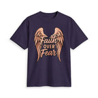 Faith Over Fear T-Shirt — Angel Wings Inspirational Christian Tee
