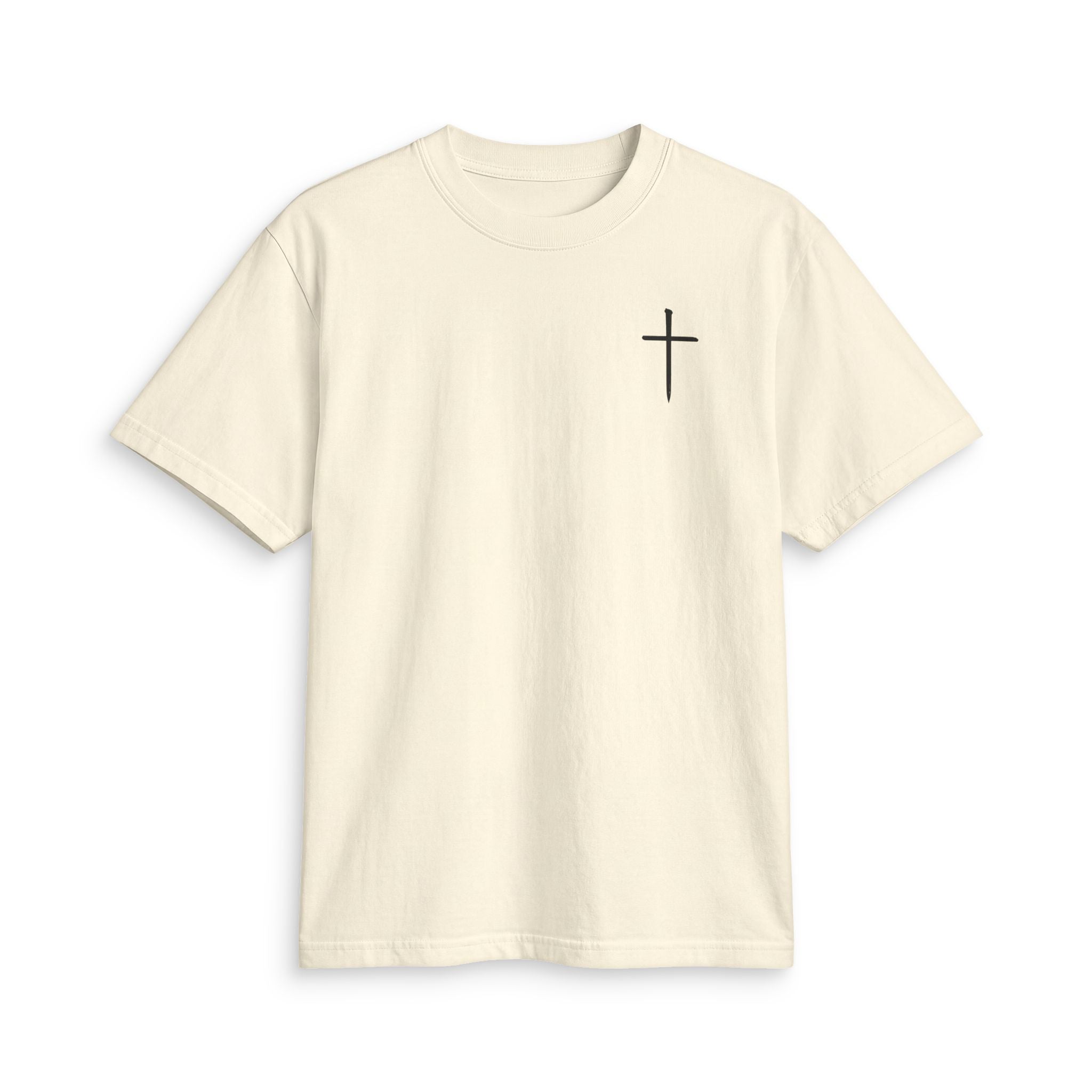 Minimal Cross T-Shirt — Small Chest Christian Tee