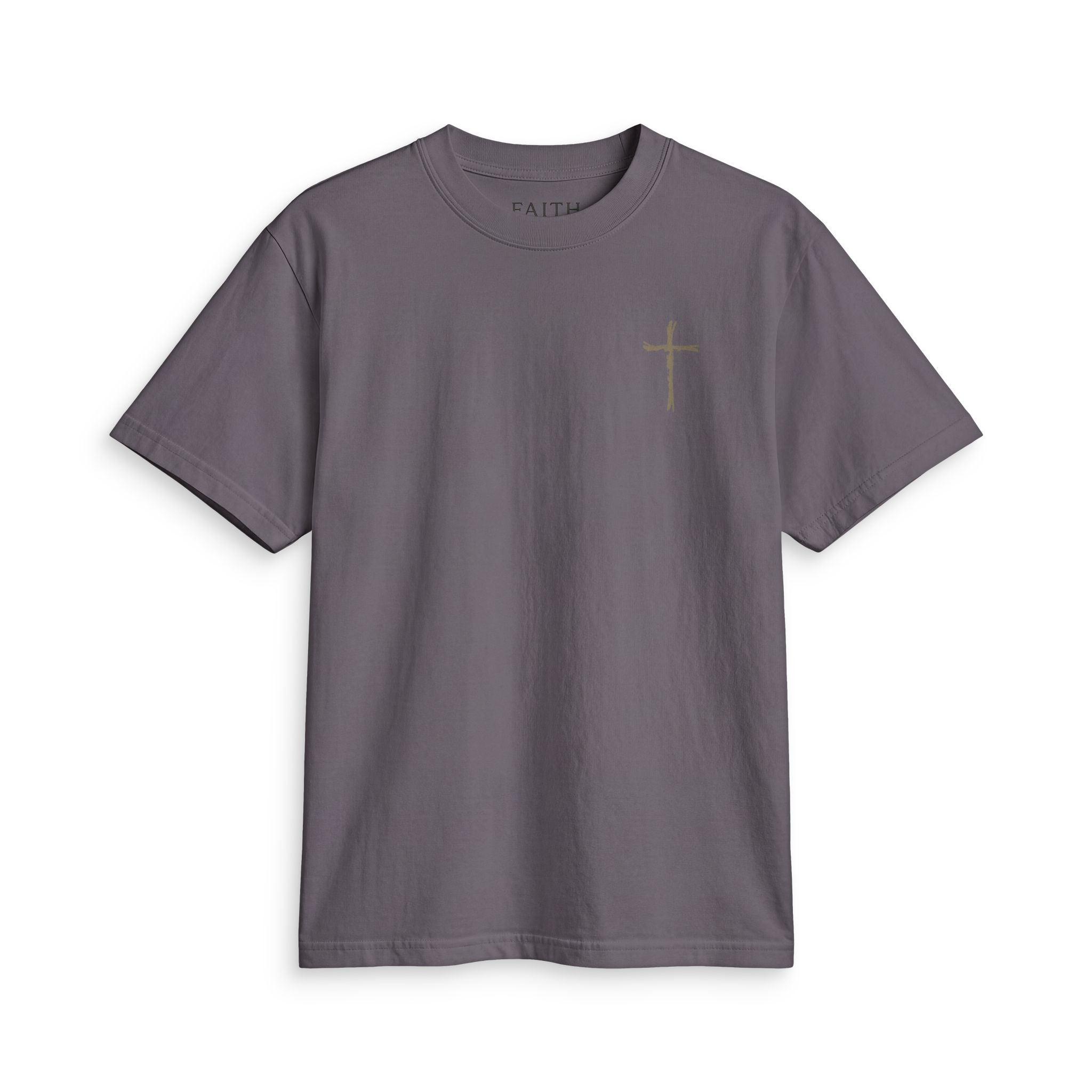 Faith Cross T-Shirt — Small Chest Cross Graphic Tee