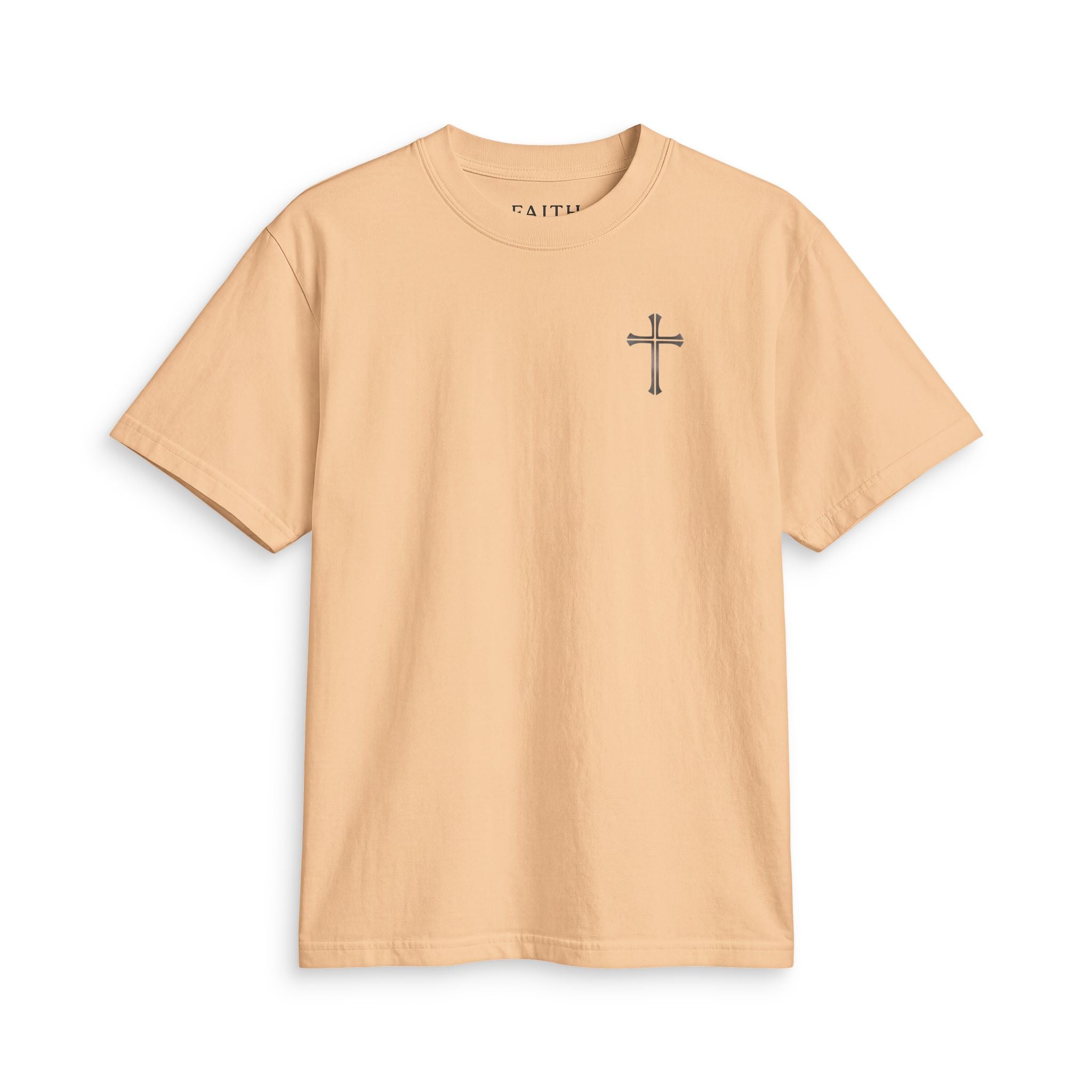 Faith Cross T-Shirt — Minimal Christian Cross Chest Tee