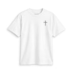 Christian Cross T-Shirt — Minimal Faith Chest Logo Tee