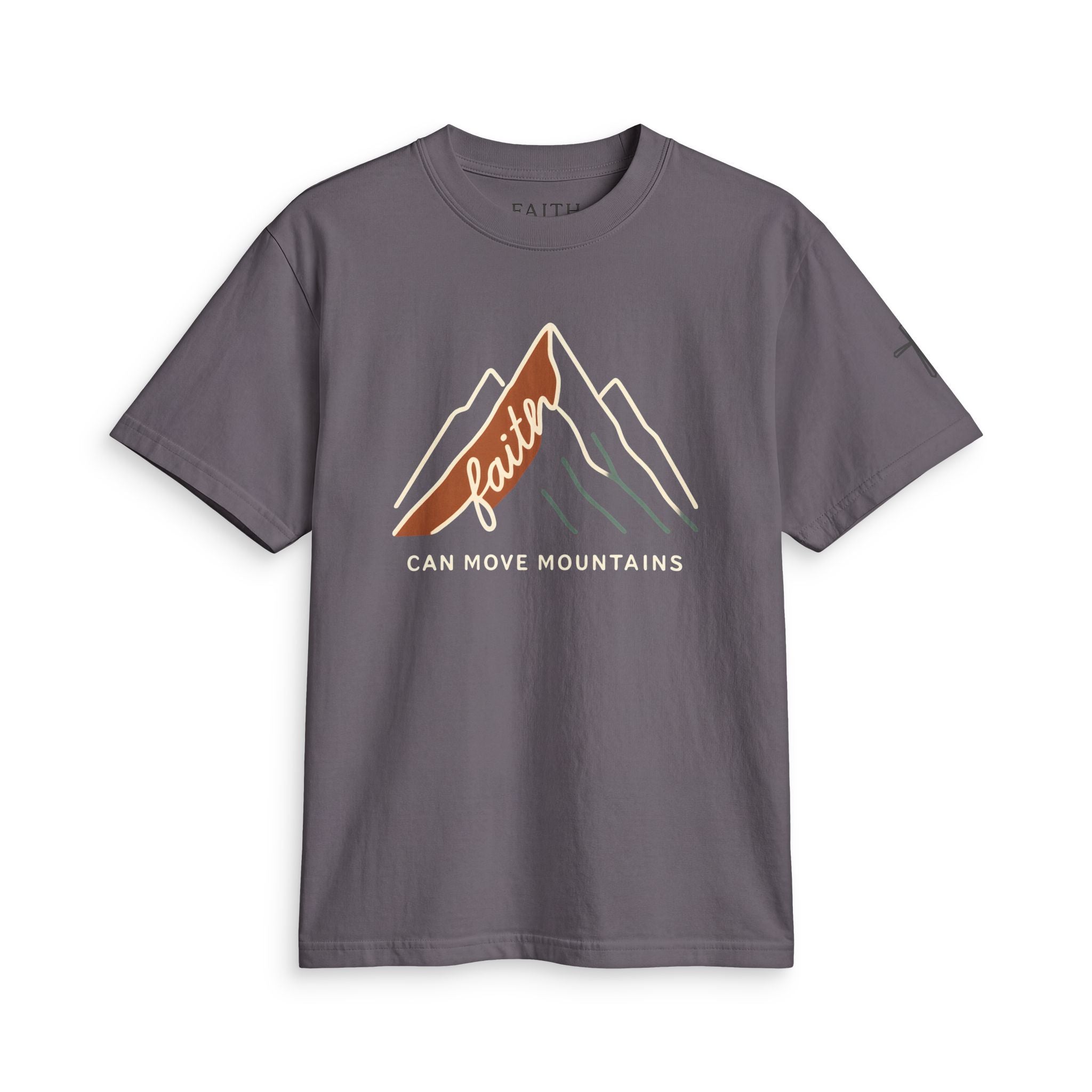 Faith Can Move Mountains T-Shirt — Inspirational Christian Mountain Graphic Tee