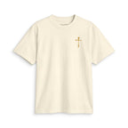 Minimal Gold Cross T‑Shirt