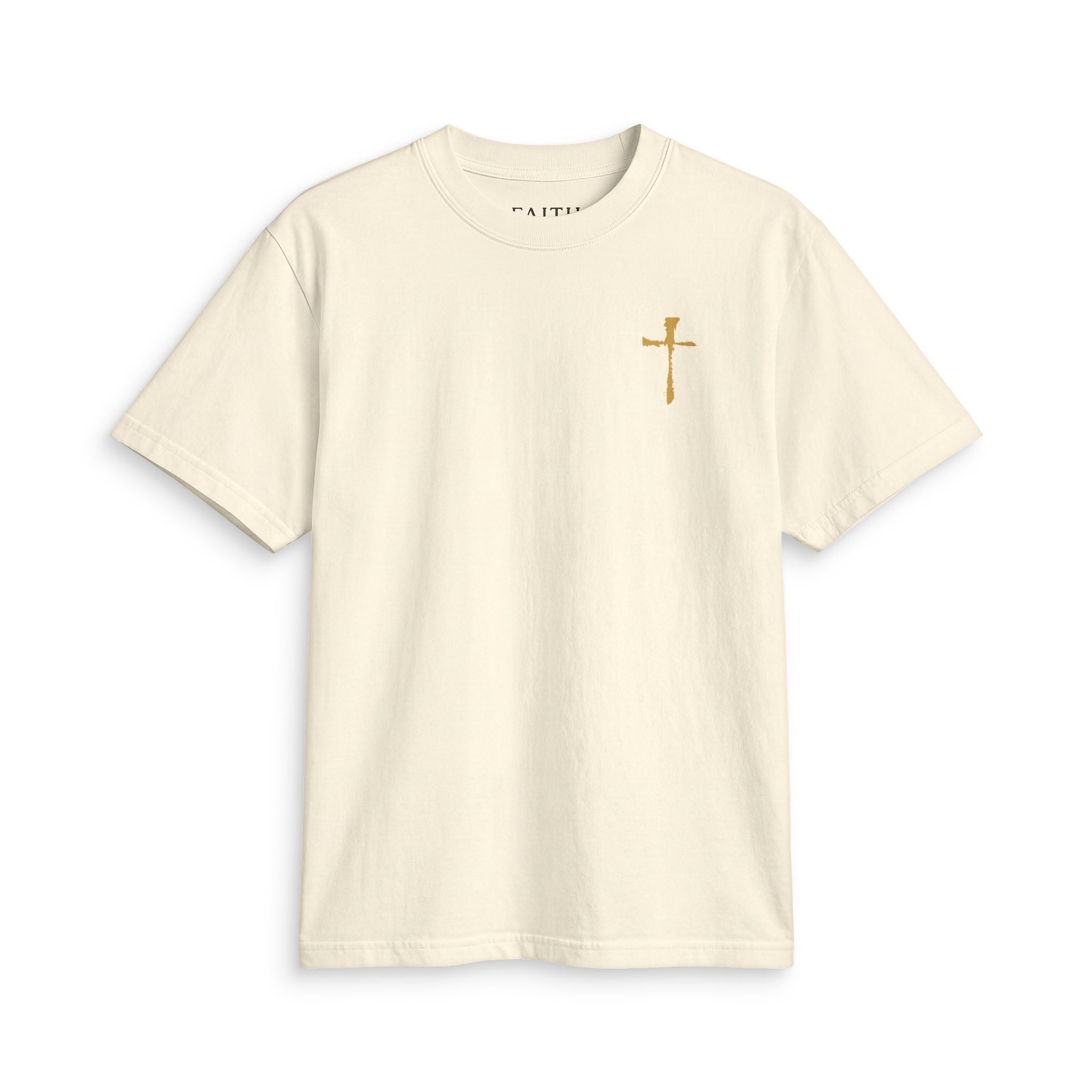 Minimal Gold Cross T‑Shirt