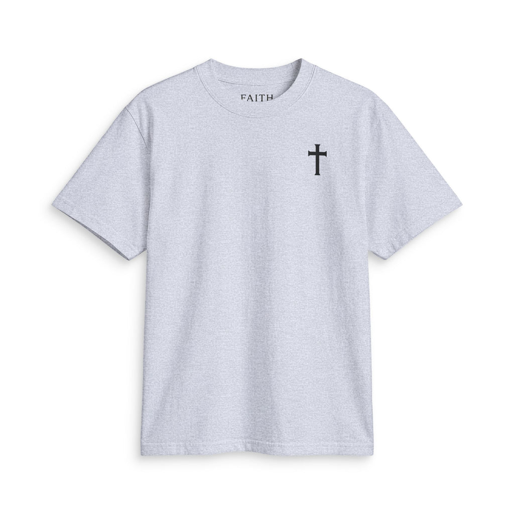 T-Shirt — Minimal Cross Chest Tee | Christian Faith Shirt