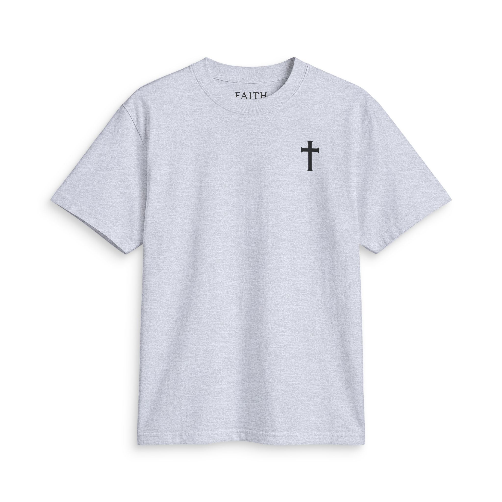 T-Shirt — Minimal Cross Chest Tee | Christian Faith Shirt