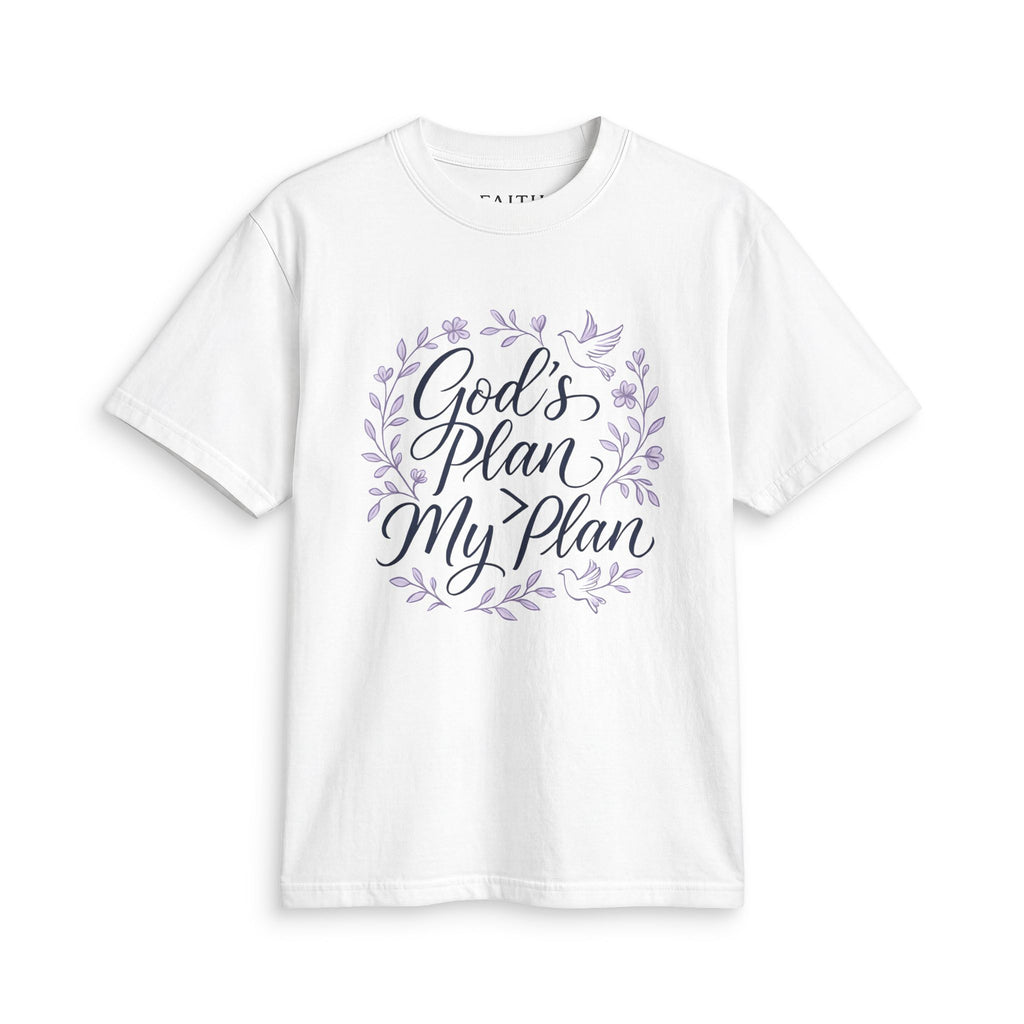 Faith Graphic T-Shirt — "God's Plan My Plan" Floral Tee