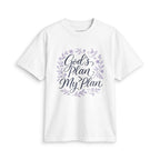 Faith Graphic T-Shirt — "God's Plan My Plan" Floral Tee