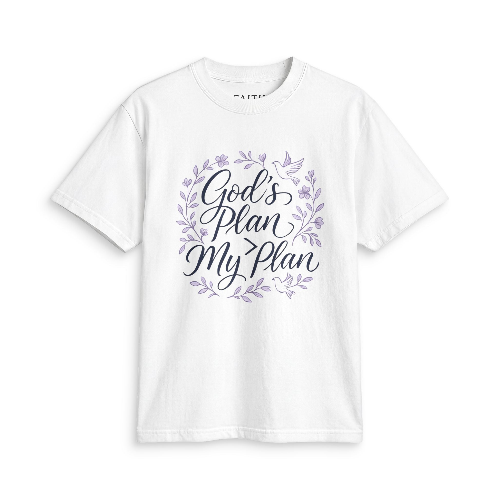Faith Graphic T-Shirt — "God's Plan My Plan" Floral Tee