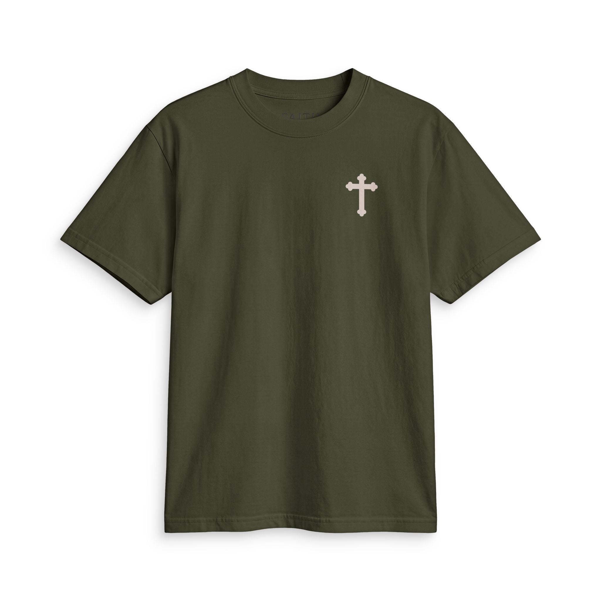 Faith Cross T‑Shirt — Small Chest Cross Christian Tee