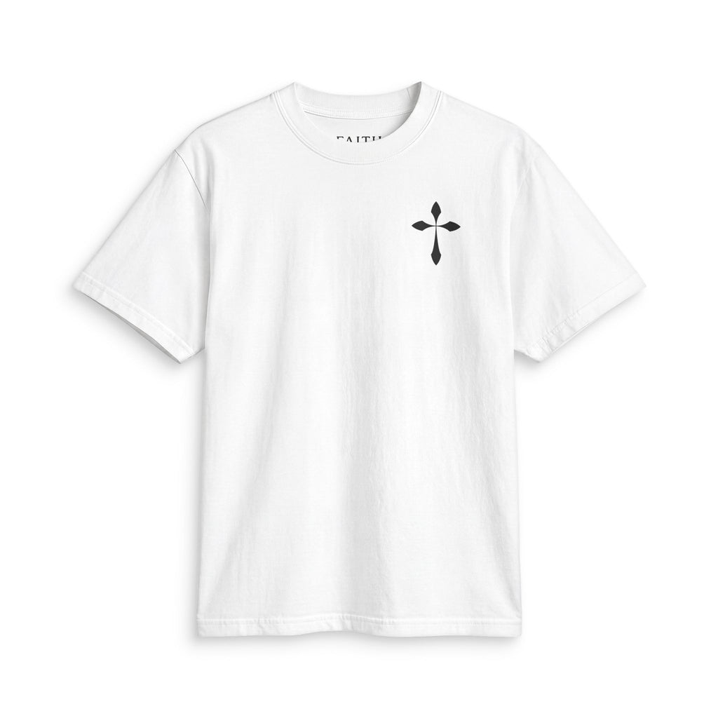 Cross Chest T-Shirt — Minimal Christian Faith Tee