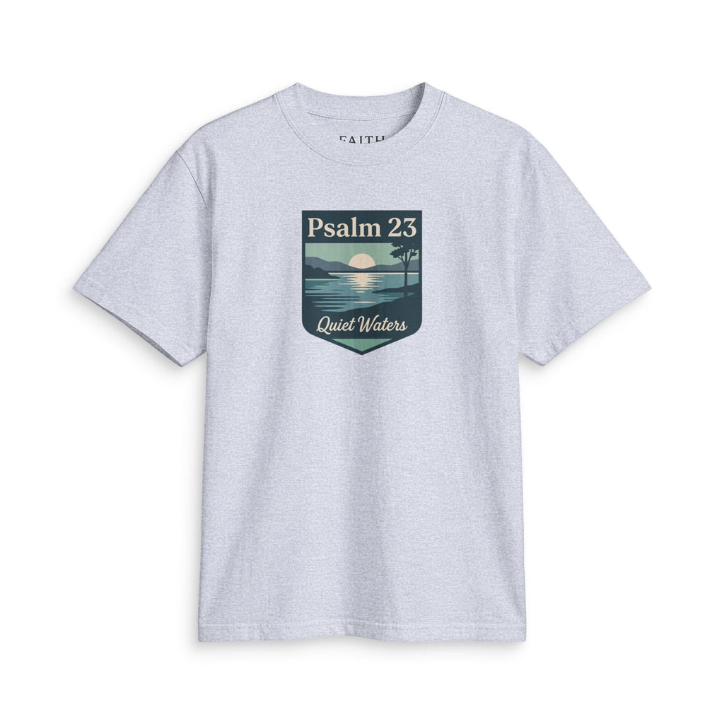 Psalm 23 “Quiet Waters” T-Shirt — Inspirational Christian Faith Tee