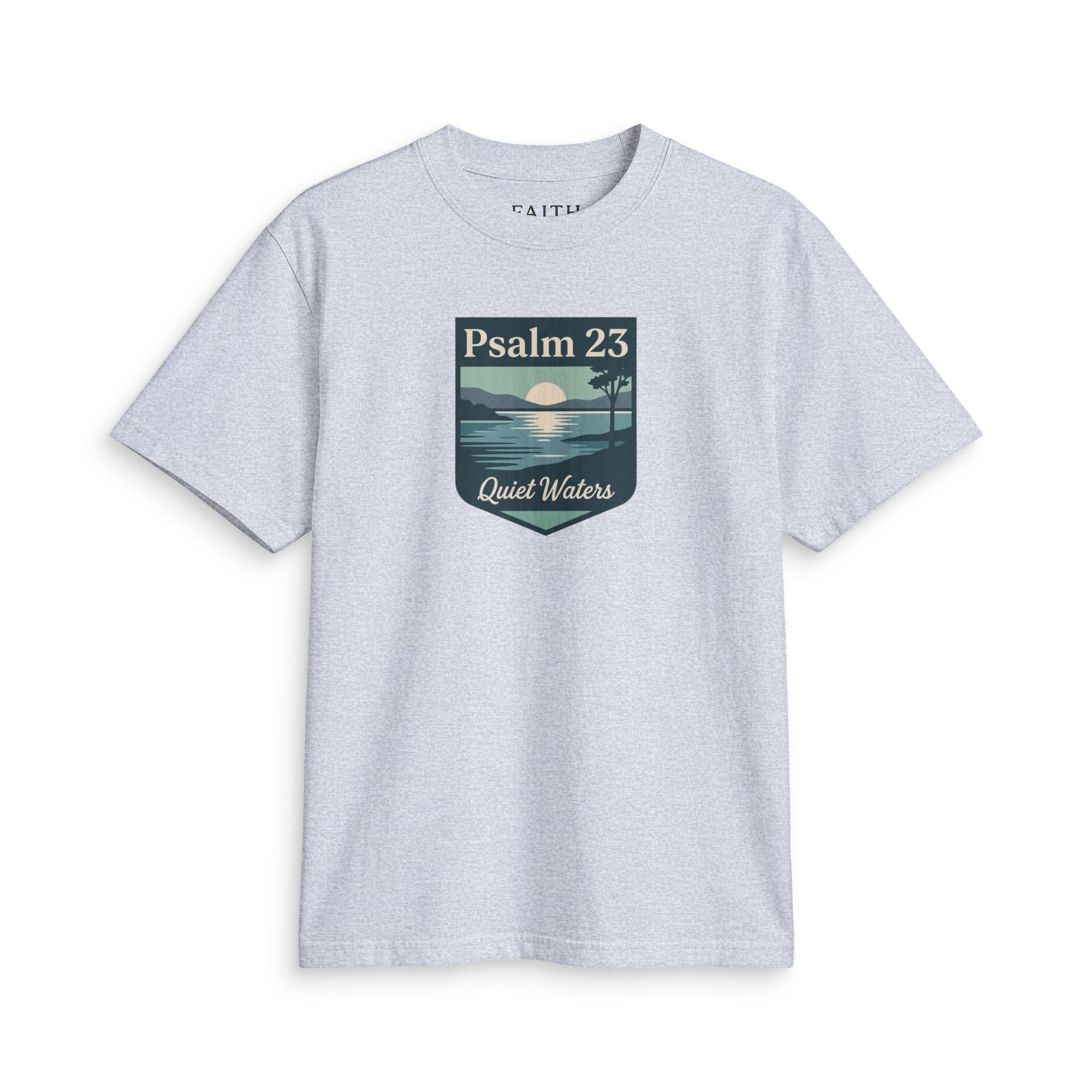 Psalm 23 “Quiet Waters” T-Shirt — Inspirational Christian Faith Tee