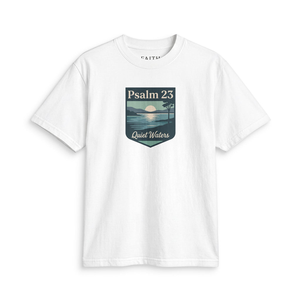 Psalm 23 “Quiet Waters” T-Shirt — Inspirational Christian Faith Tee