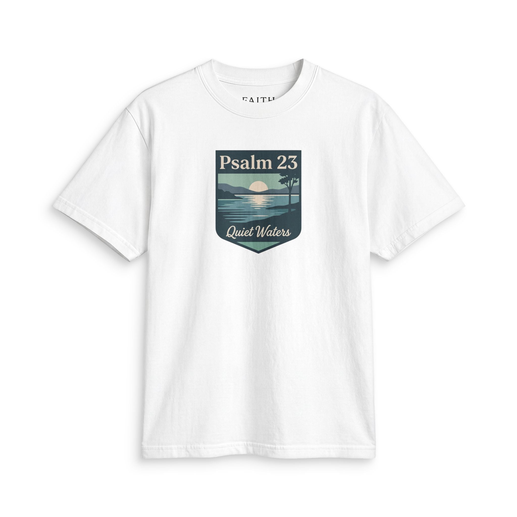 Psalm 23 “Quiet Waters” T-Shirt — Inspirational Christian Faith Tee