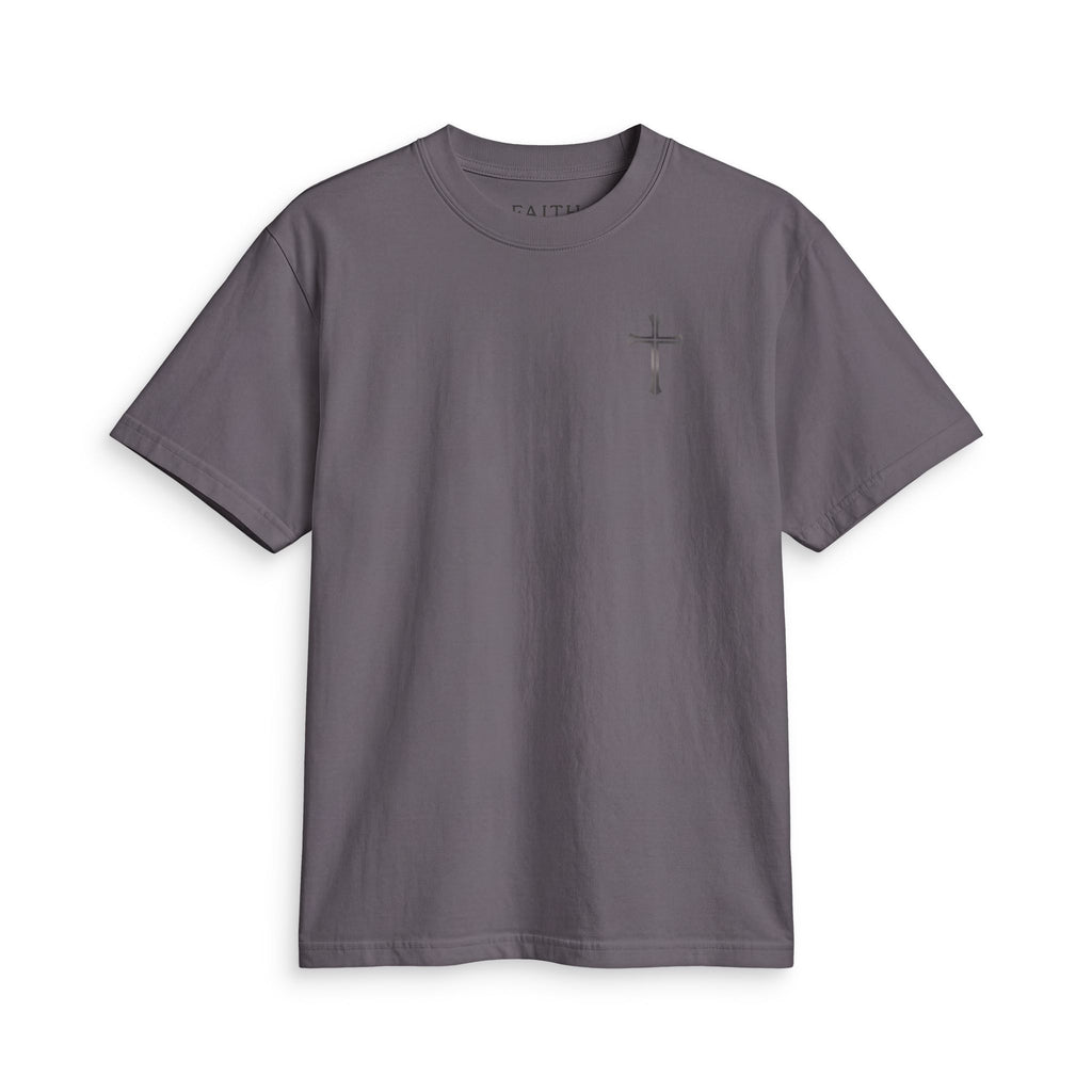 Faith Cross T-Shirt — Minimal Christian Cross Chest Tee