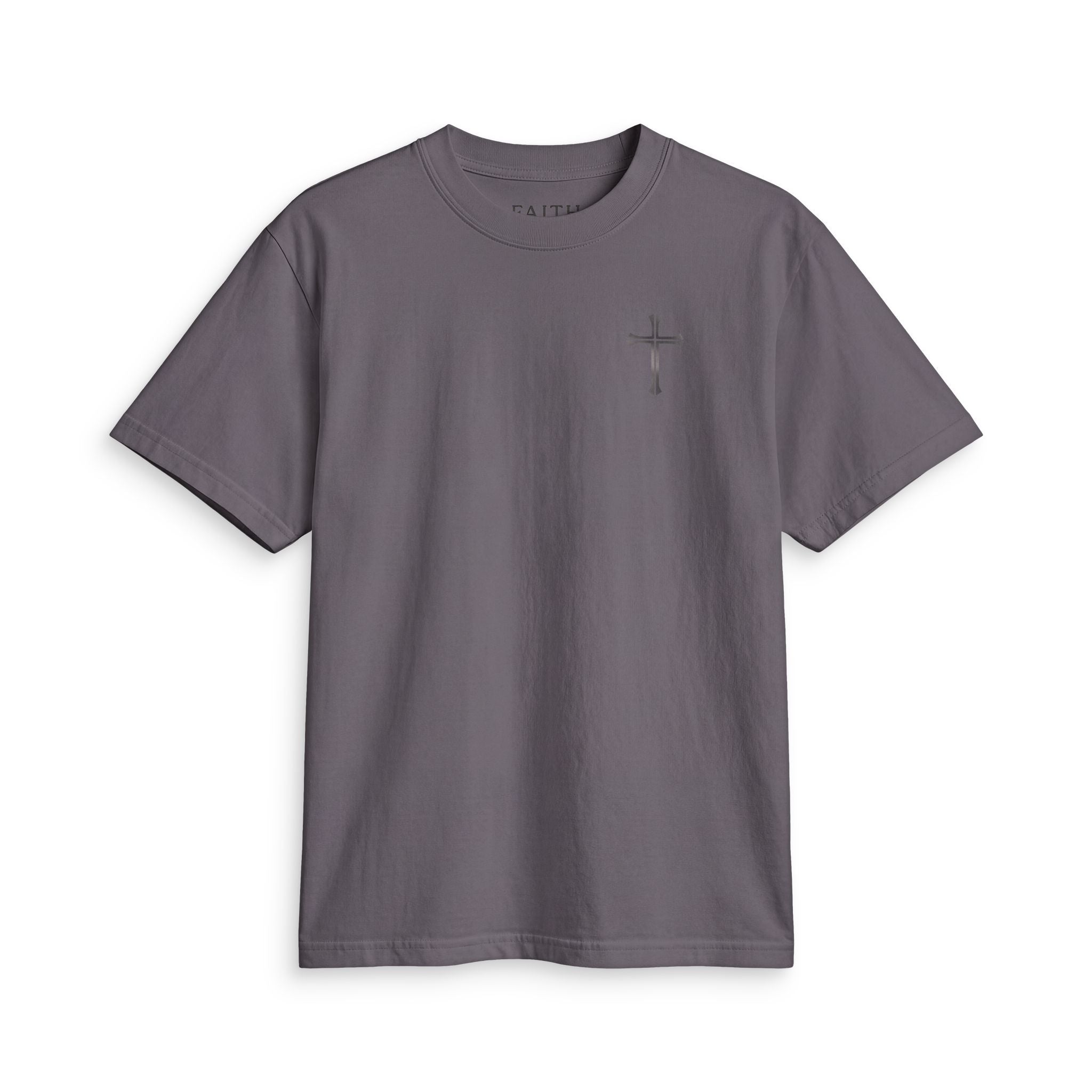 Faith Cross T-Shirt — Minimal Christian Cross Chest Tee