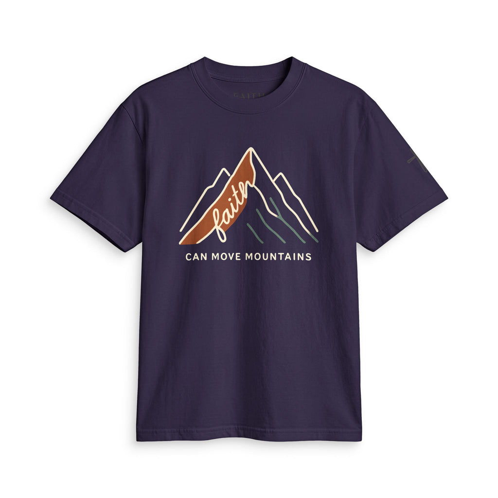 Faith Can Move Mountains T-Shirt — Inspirational Christian Mountain Graphic Tee