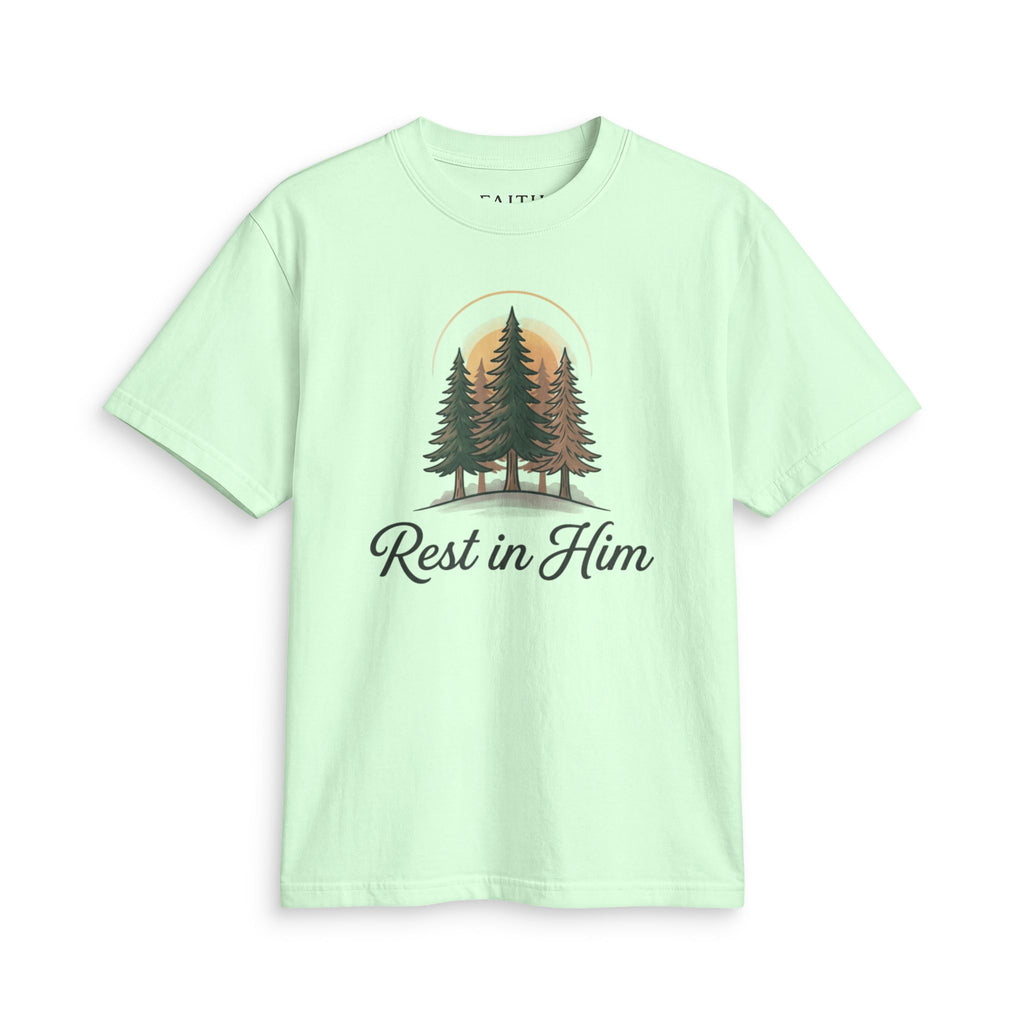 Rest in Him T-Shirt — Christian Nature Graphic Tee