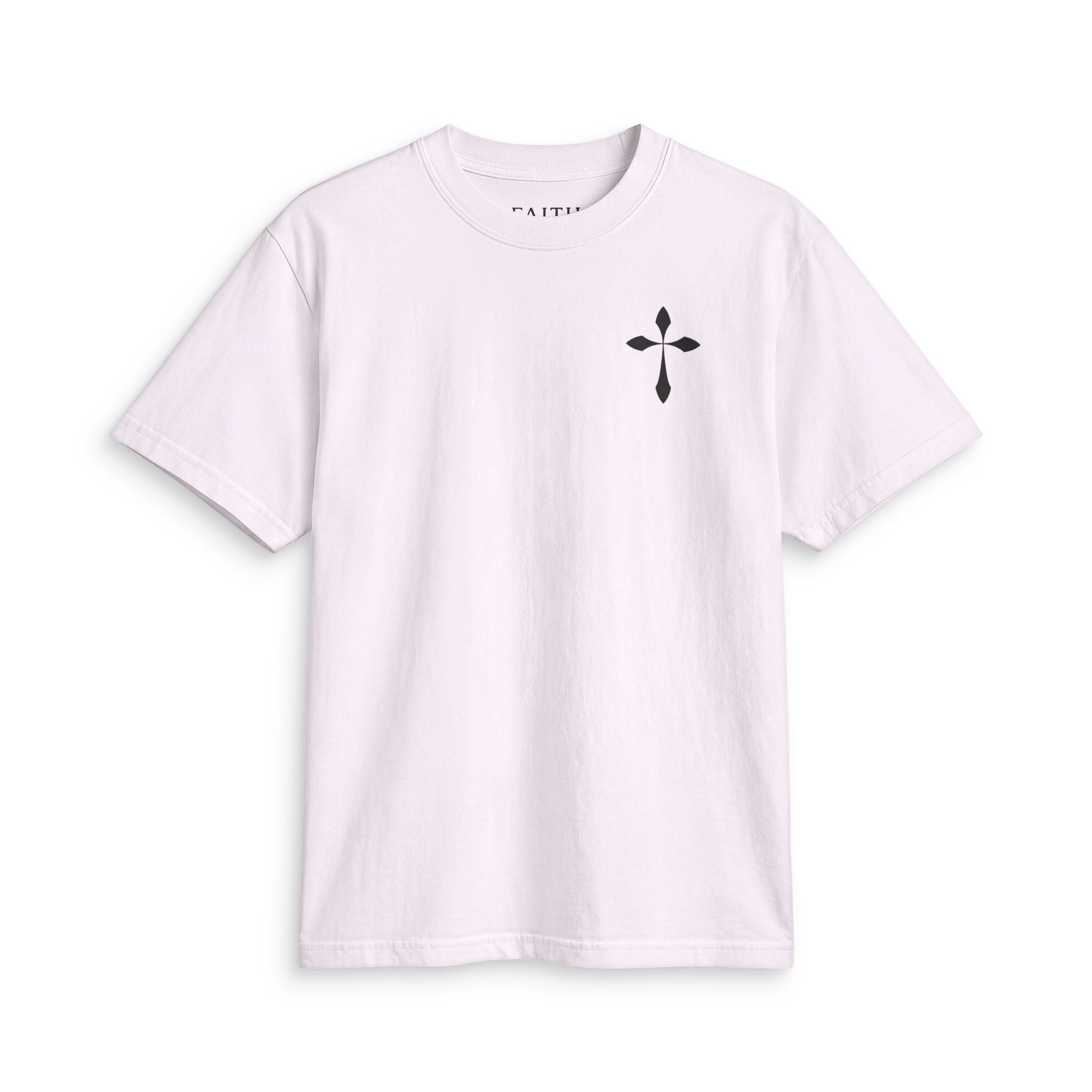 Cross Chest T-Shirt — Minimal Christian Faith Tee