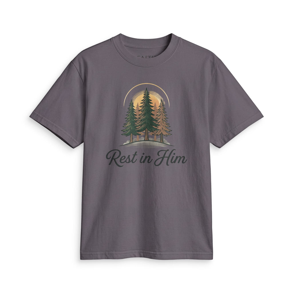 Rest in Him T-Shirt — Christian Nature Graphic Tee