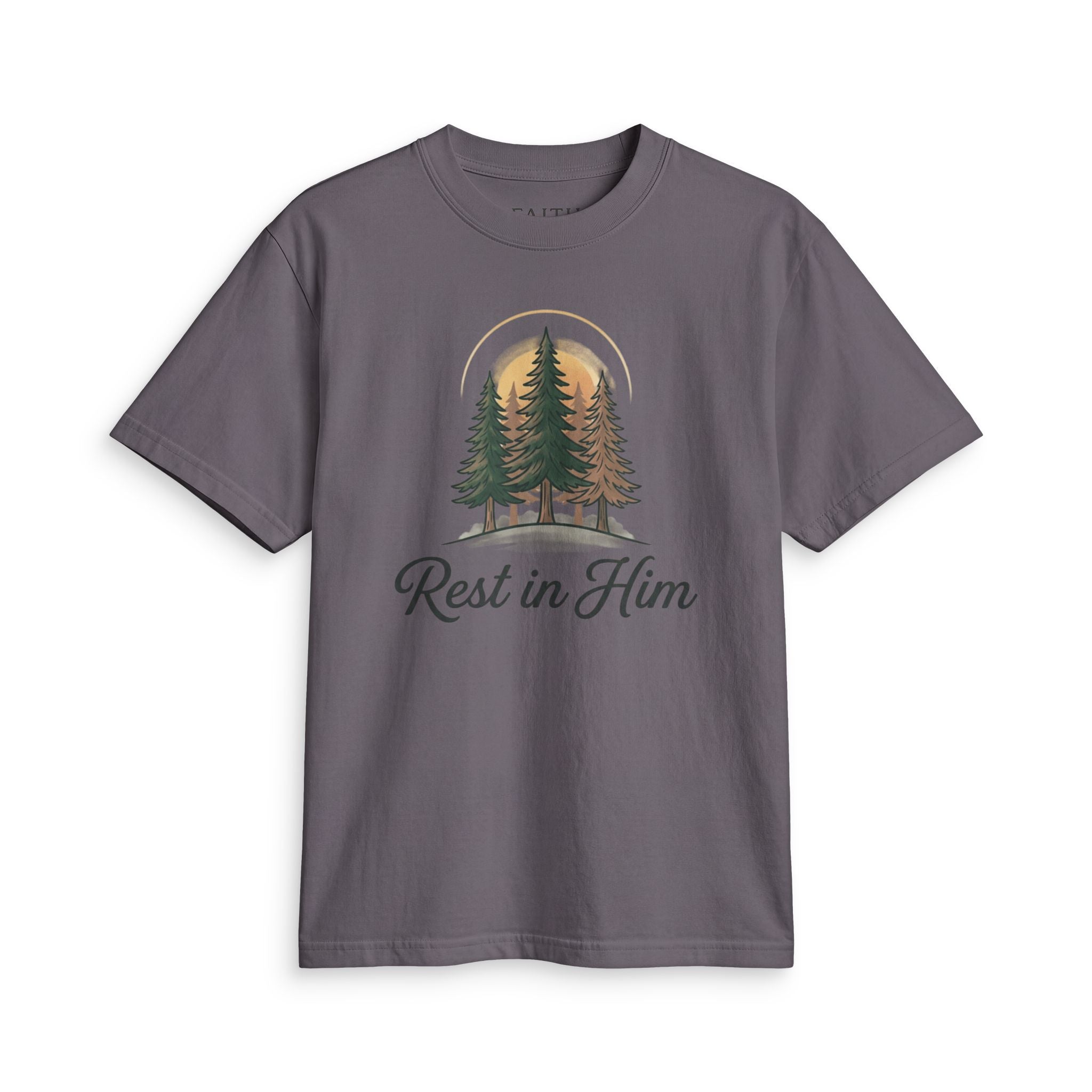 Rest in Him T-Shirt — Christian Nature Graphic Tee