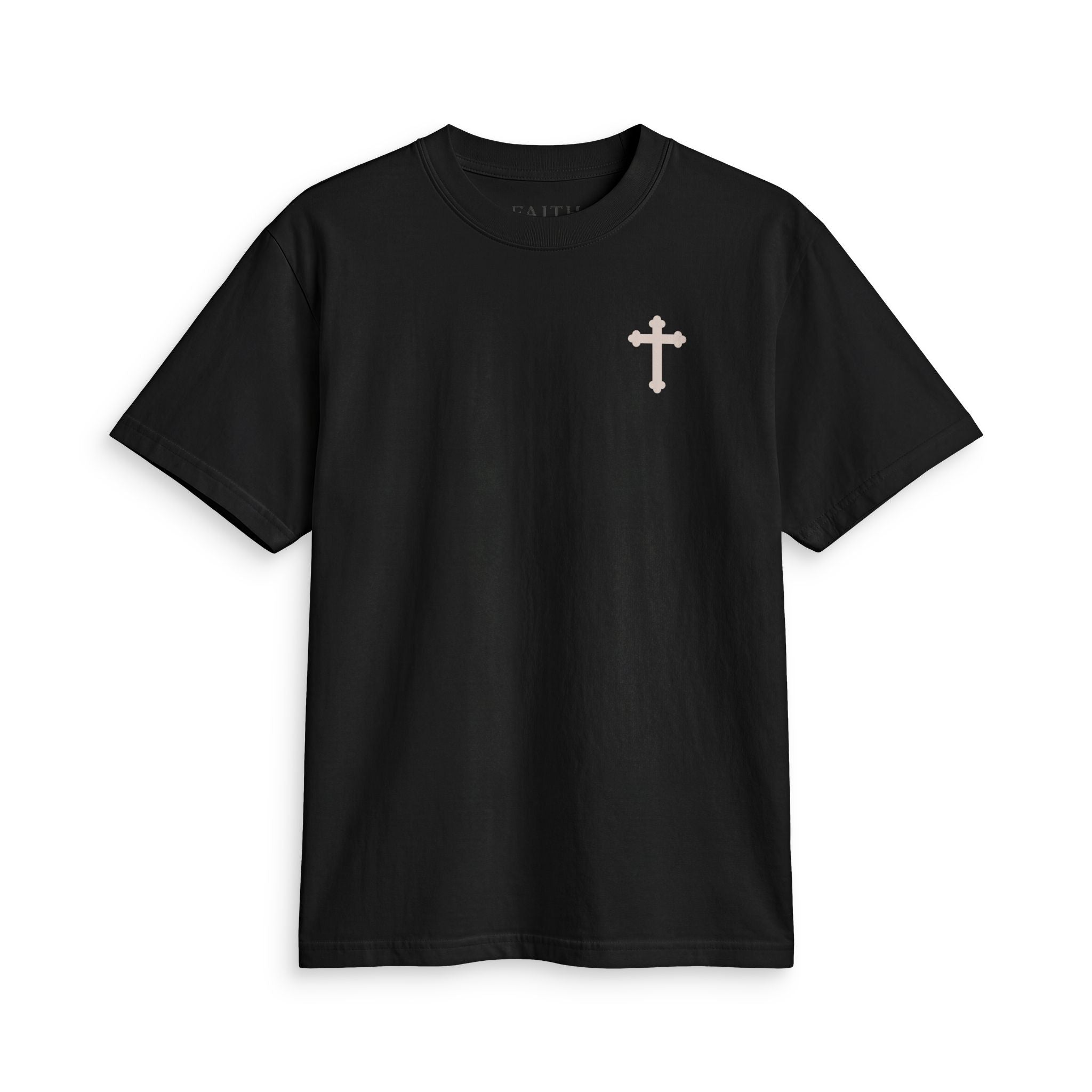 Faith Cross T‑Shirt — Small Chest Cross Christian Tee