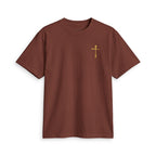 Minimal Gold Cross T‑Shirt