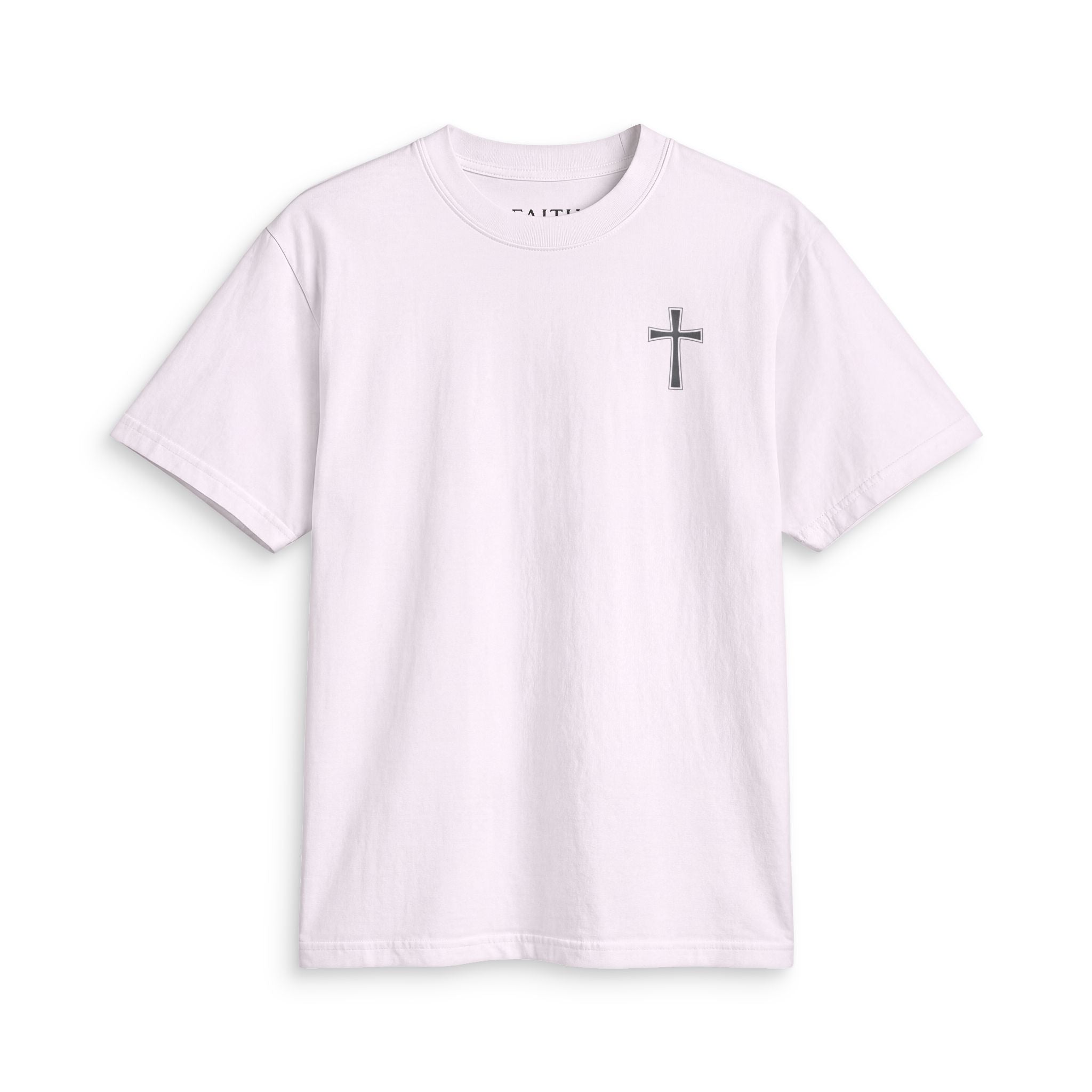 Christian Cross Chest T-Shirt — Minimal Faith Graphic Tee