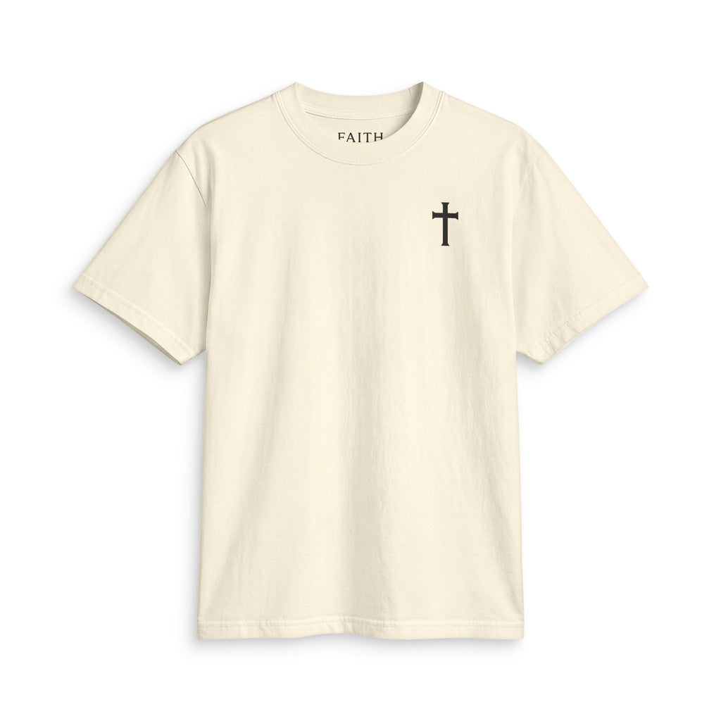 T-Shirt — Minimal Cross Chest Tee | Christian Faith Shirt