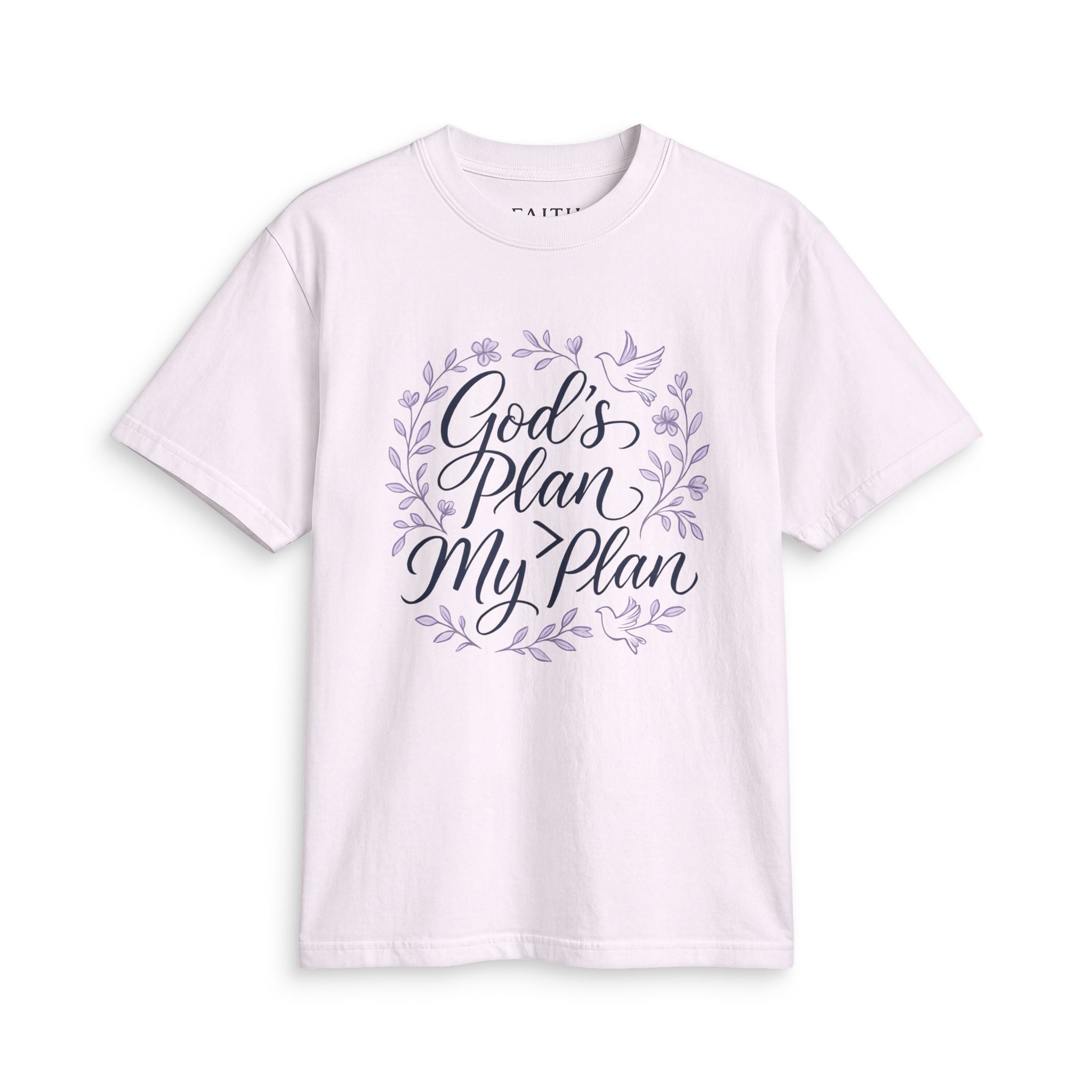 Faith Graphic T-Shirt — "God's Plan My Plan" Floral Tee